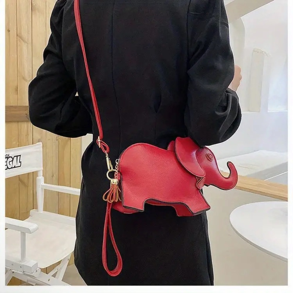 Red Elephant Crossbody Bag - Picture 6 of 6